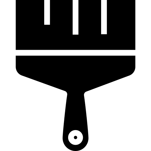 Brush artist painting tools and utensils icon