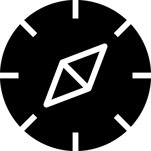 Compass cardinal points compass tool icon