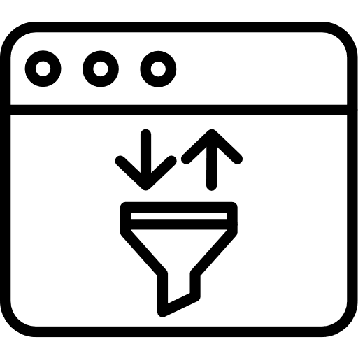 Browser seo and web search web page icon