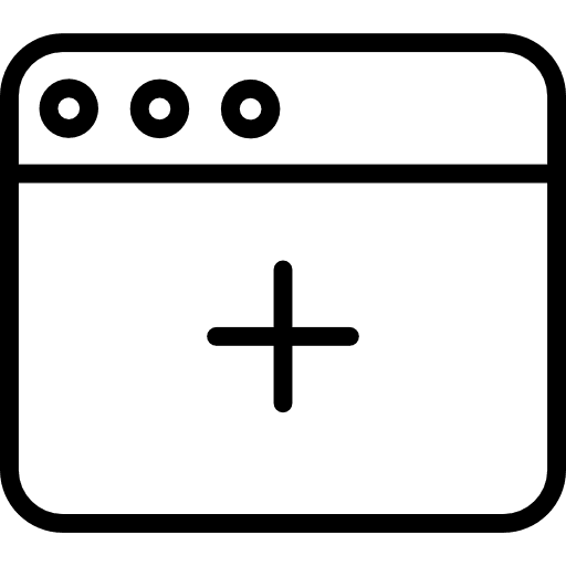 New window plus new window square icon