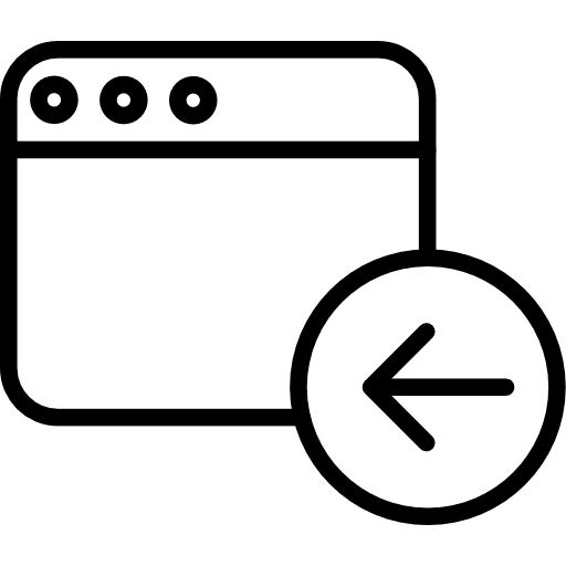 Return webpage left website icon