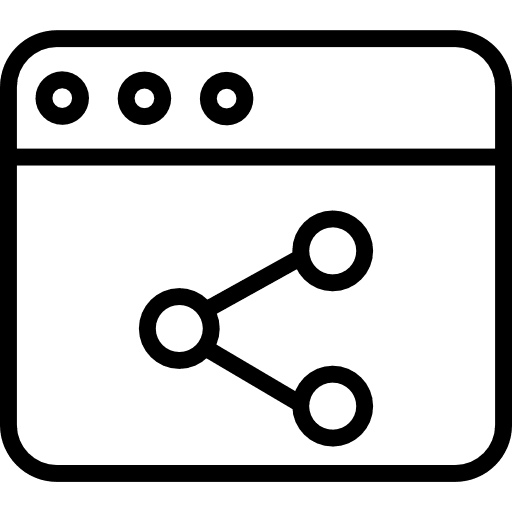 Sharing seo and web network web page icon