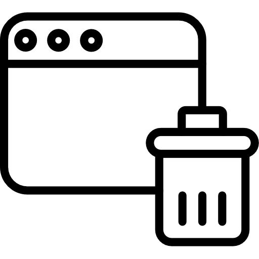 Trash webpage trash interface icon