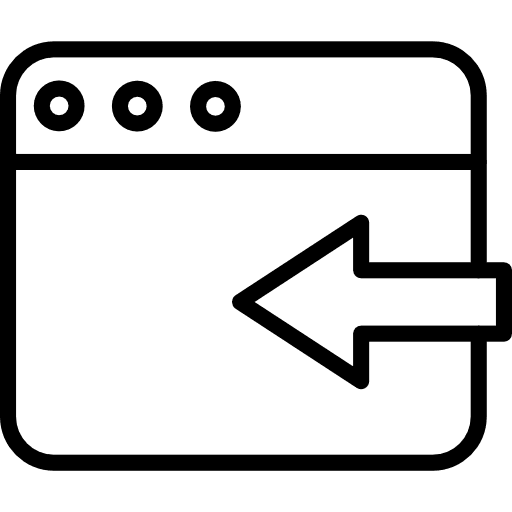 Web page arrow web page square icon