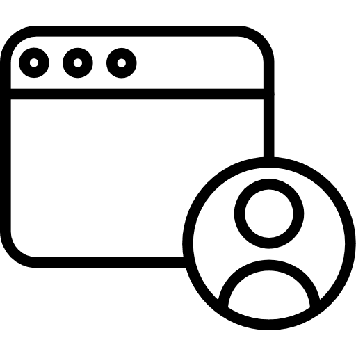 Webpage user web laptop icon