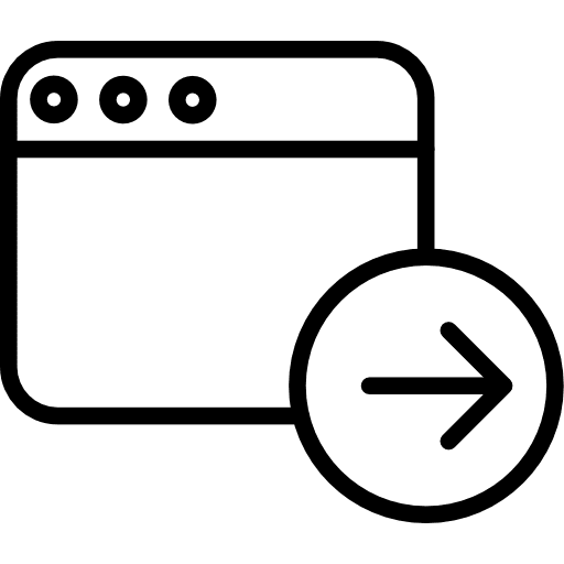 Browser interface arrow downloading icon