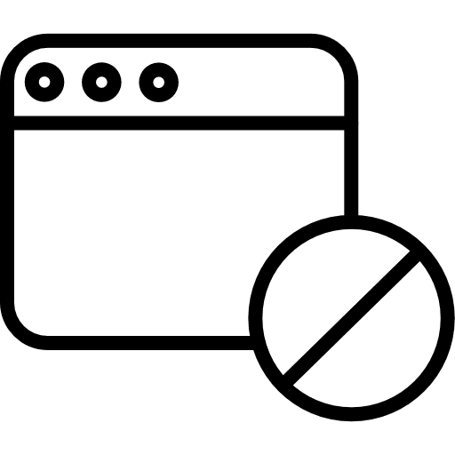 Browser prohibition forbidden banned icon