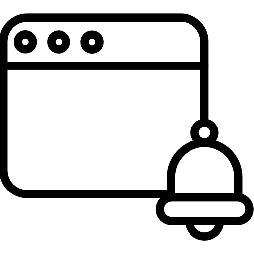 Notification website notification interface icon