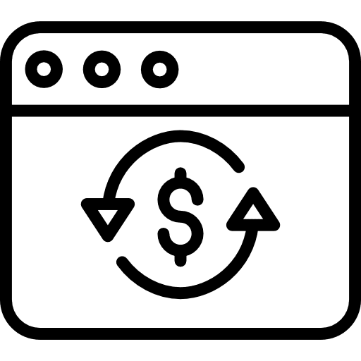 Online payment bank web ui icon