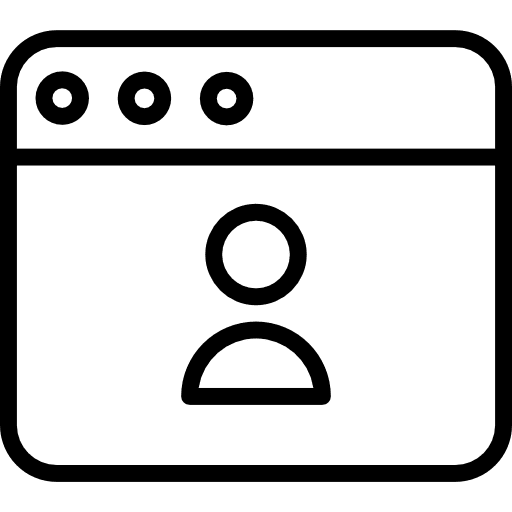 Profile seo and web multimedia website icon