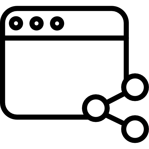 Sharing network networking web icon