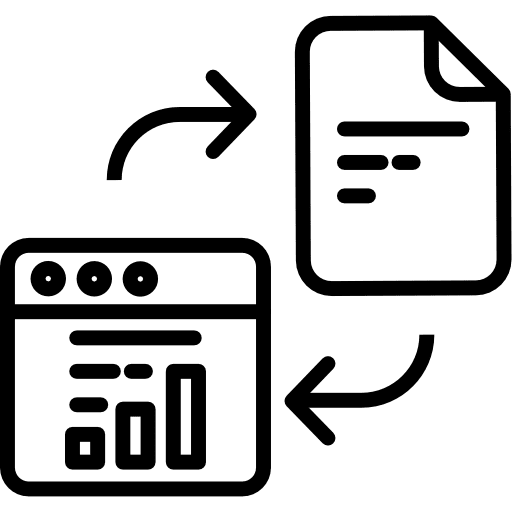 Transfer browser statistics website icon