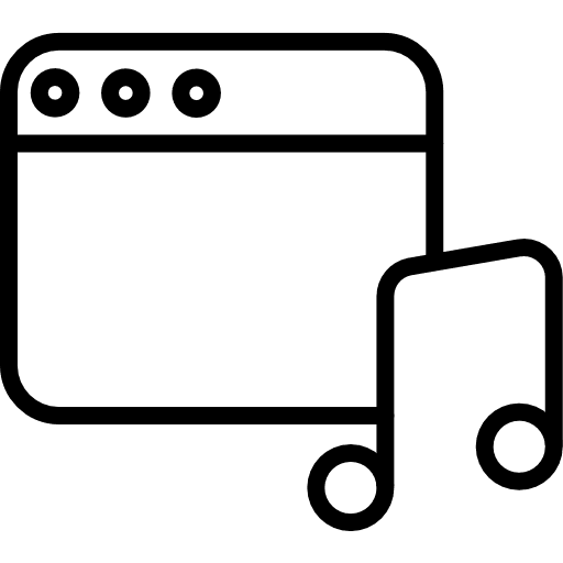 Web music and multimedia seo and web multimedia icon