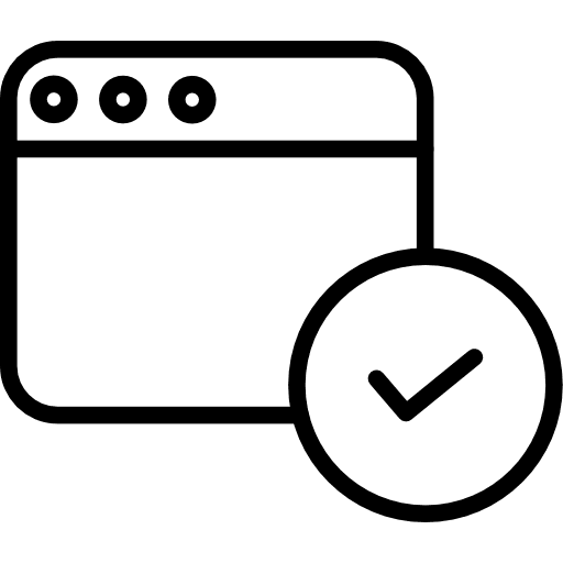 Website seo and web interface check icon