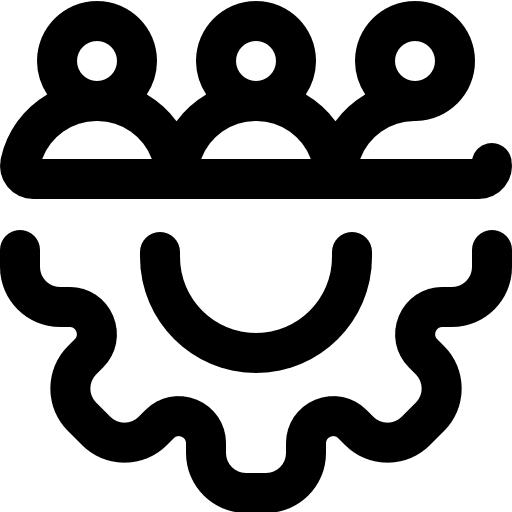 Gear group coordination work icon