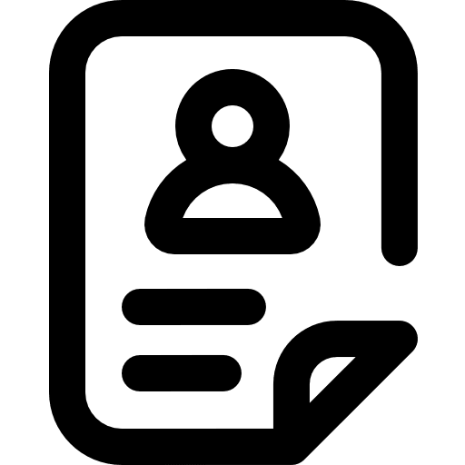 Resume curriculum vitae portfolio personal profile icon