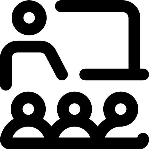 Seminar training training course session icon