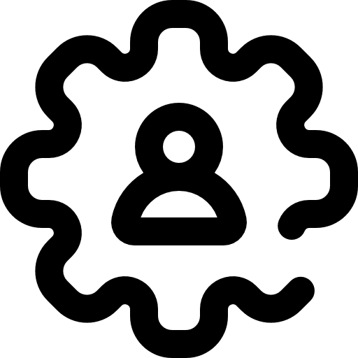 Settings construction and tools roles people icon