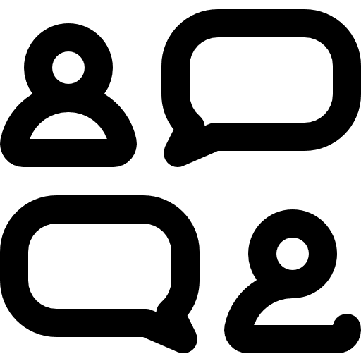 Chat men person communication icon