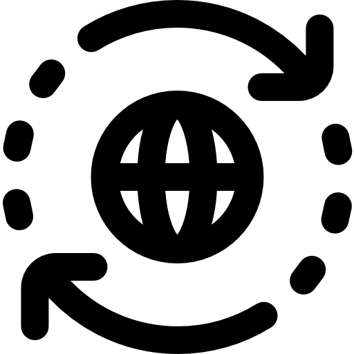 Community arrow world community icon