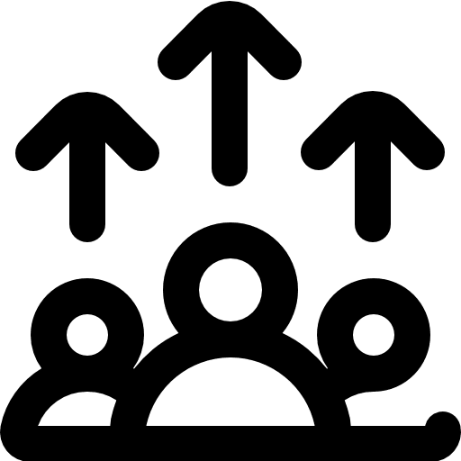 Human resources person networking recruits icon