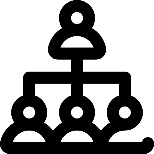 Hierarchy team organization group icon