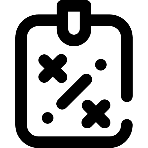 Strategy business paper presentation icon