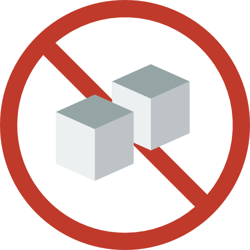 Sugar food and restaurant forbidden no icon