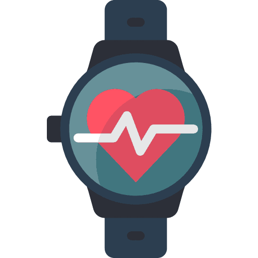 Heart rate technology healthcare and medical smart watch icon