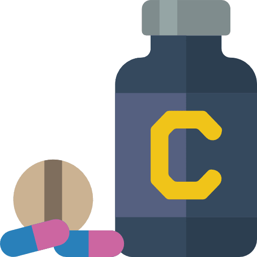 Vitamins bottle suplements healthcare and medical icon