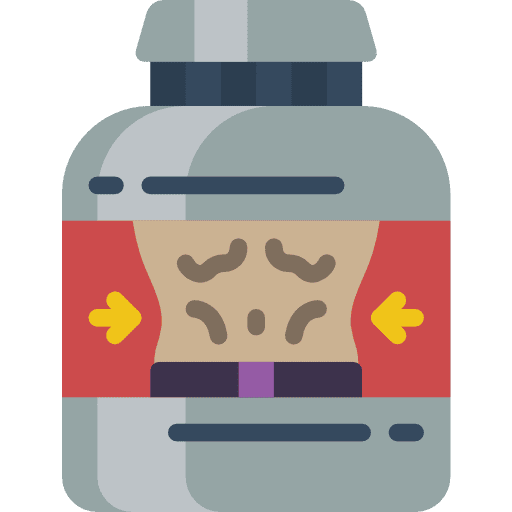 Whey muscles nutrition jar icon