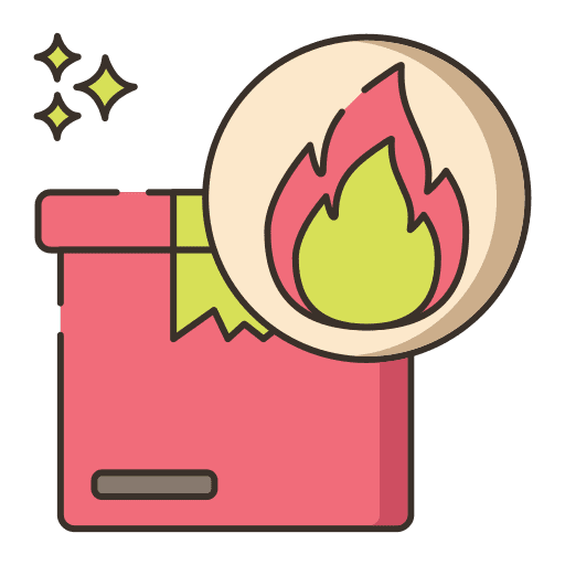 Flammable flames signaling nature icon