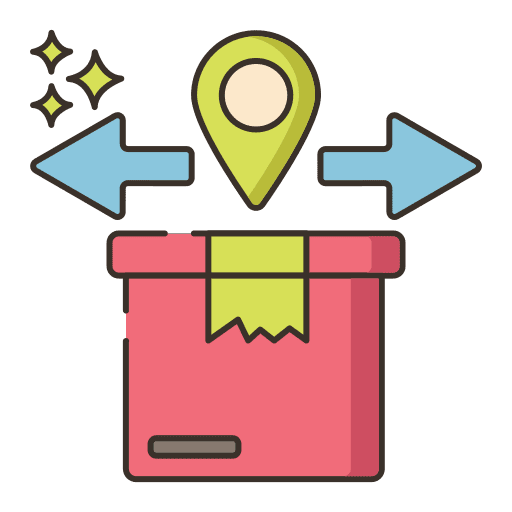 Sending package location pin send icon