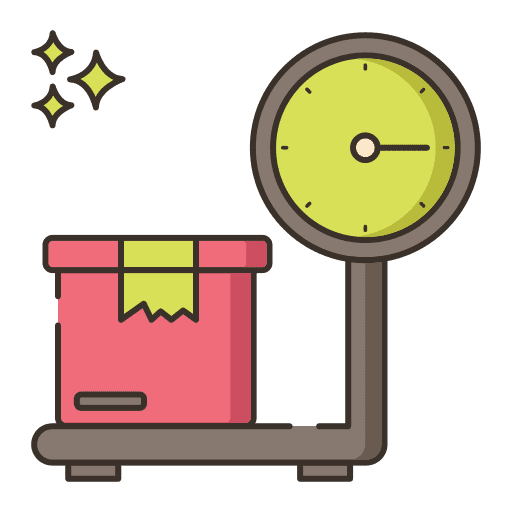 Weight scale delivery commerce commercial icon