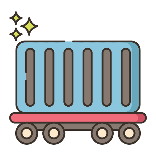 Cargo train shipping and delivery train station cargo train icon