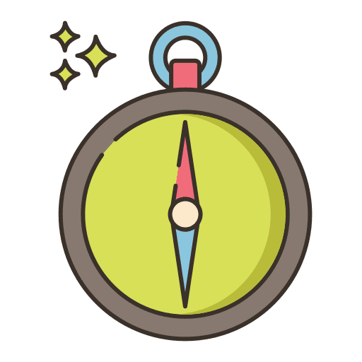 Compass navigation wind rose direction icon