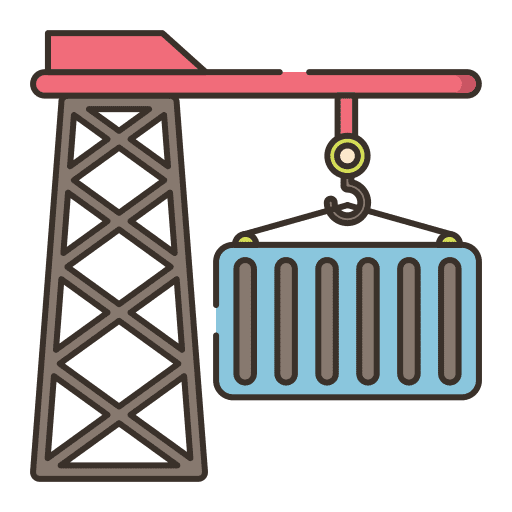 Crane hook tools construction icon