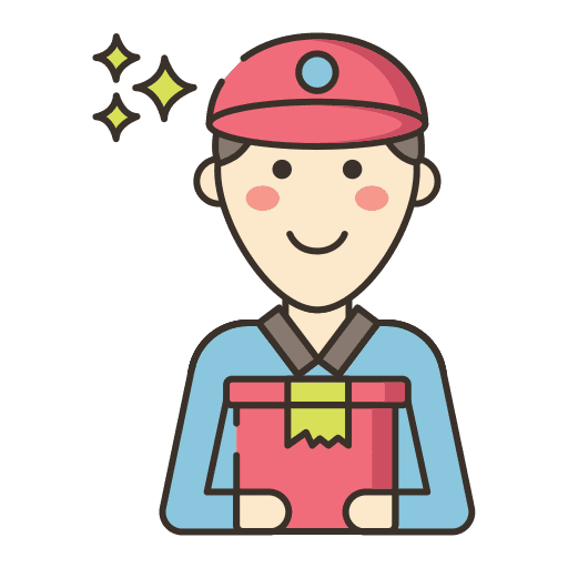 Delivery man professions and jobs shipping and delivery user icon