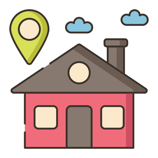 Location pin pointer map pointer architecture and city icon