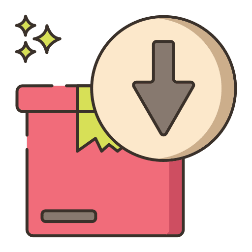 Box logistics delivery arrow pack icon