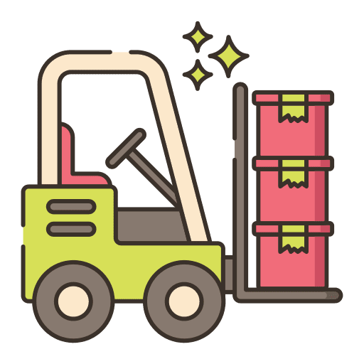 Forklift vehicle transportation transport icon