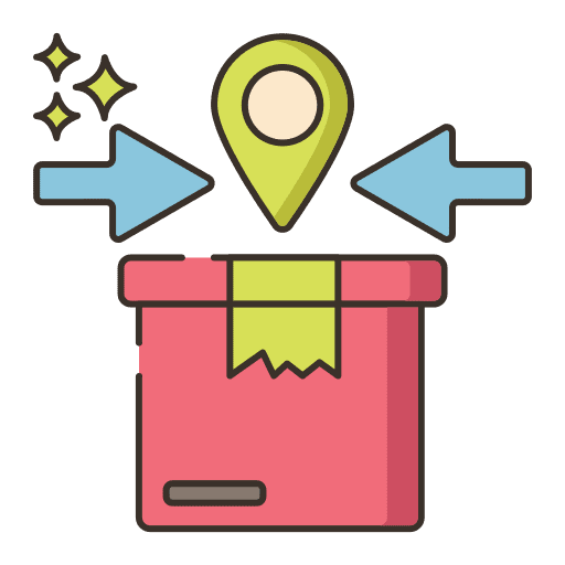 Inbound inbound directions location pin icon