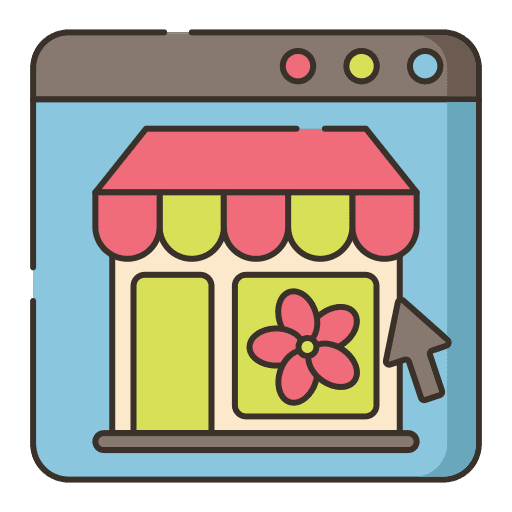 Online shopping shopping cart commerce and shopping interface icon