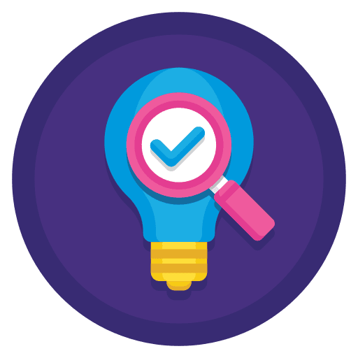 Idea creative idea loupe icon