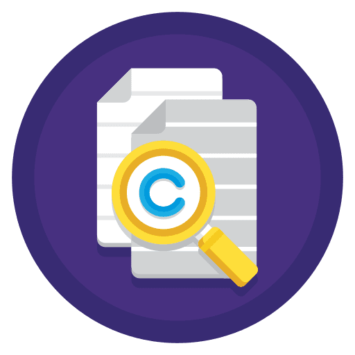 Plagiarism document files and folders file icon