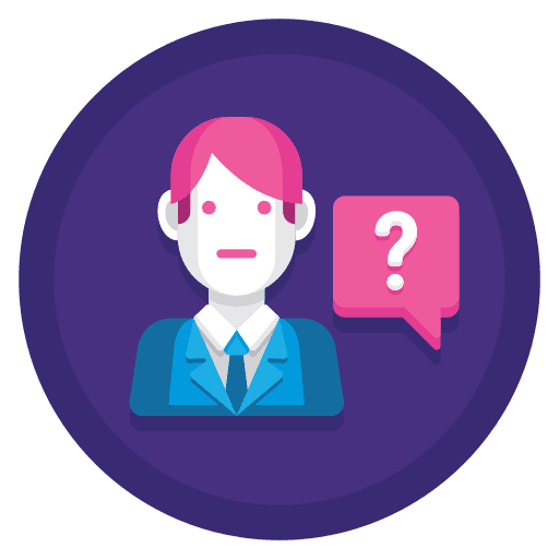 Question request trial professions and jobs icon
