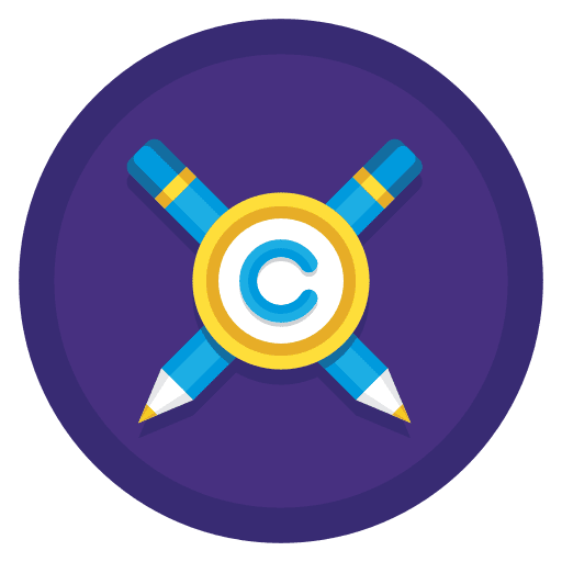Copyright copyrighted art and design license icon