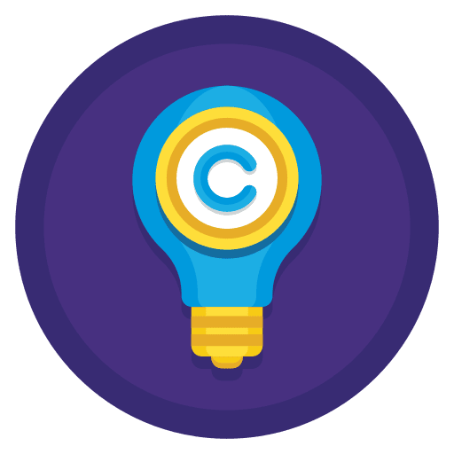 Copyright electronics circle circular icon
