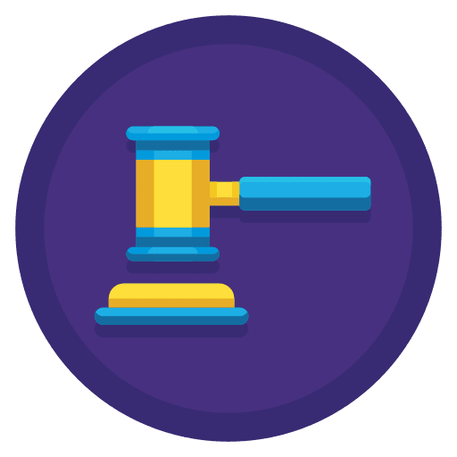 Hammer justice bid law icon