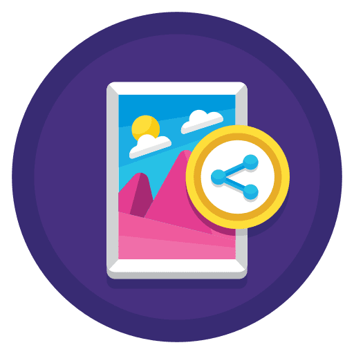 Image document interface sharing icon